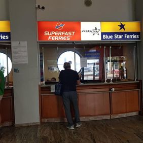 Ticket Schalter für die Fähre